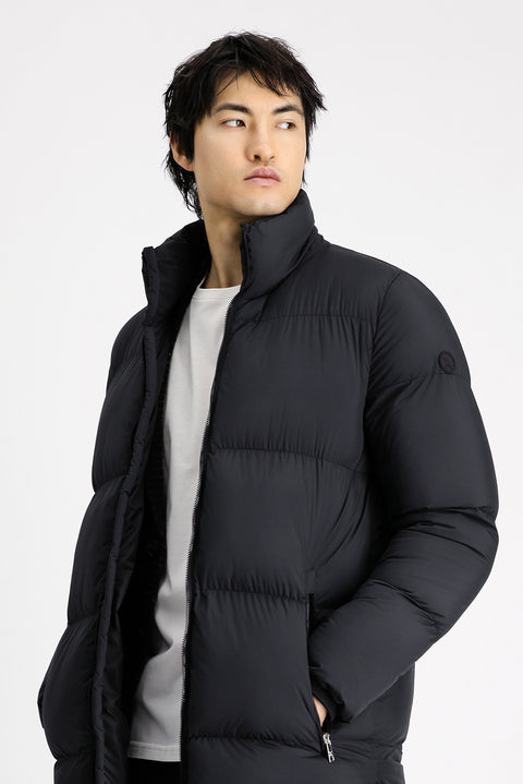 Siyah Spor Şişme Kaban