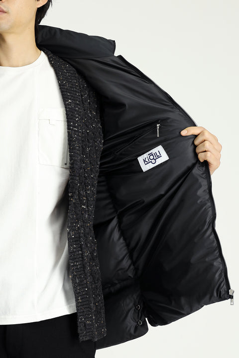 Siyah Spor Şişme Kaban