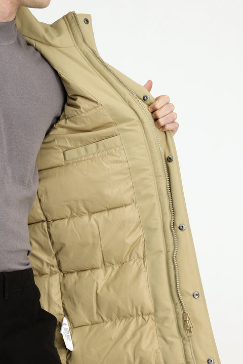 Orta Bej Kapüşonlu Kürklü Spor Şişme Kaban