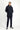 Koyu Lacivert Slim Fit Dar Kesim Kapüşonlu Spor Şişme Kaban