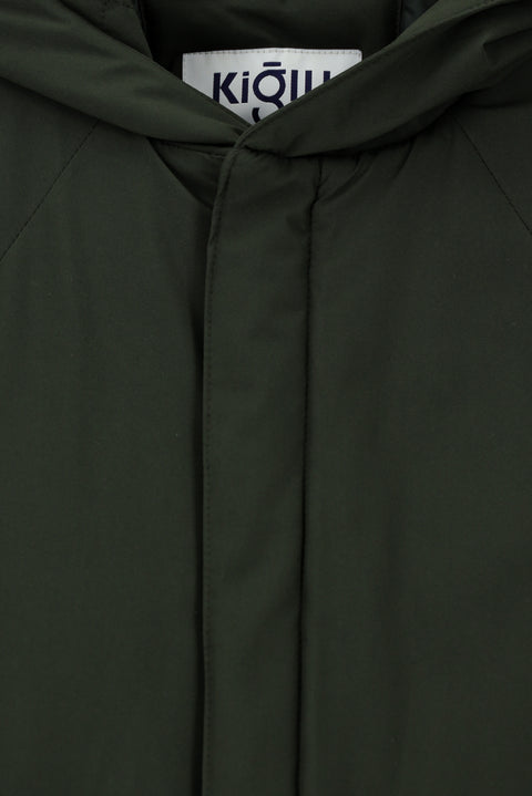 Medium Khaki Slim Fit Narrow Cut Hooded Sport Puffer Jacket