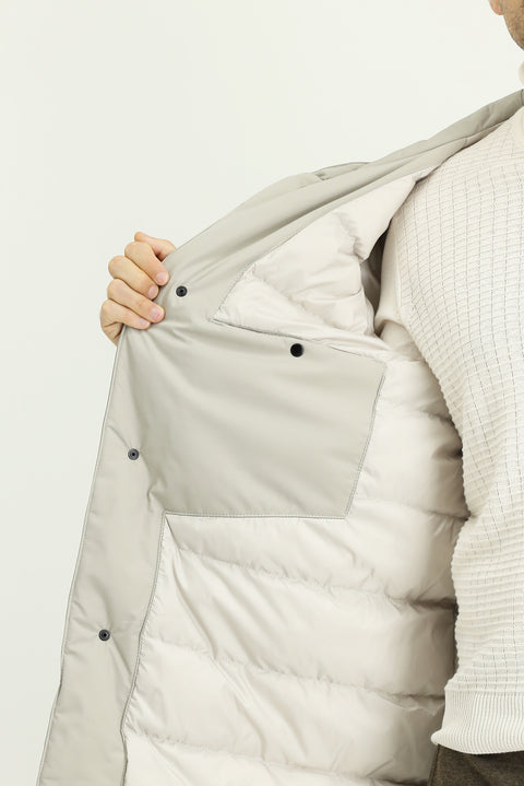 Orta Vizon Slim Fit Dar Kesim Kapüşonlu Spor Şişme Kaban