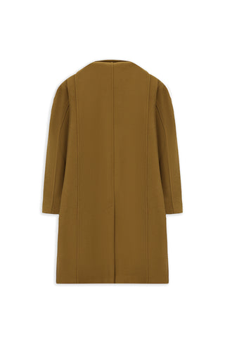  Camel Sivri Yaka Oversize Ekstra Rahat Kesim Cepli Düğmeli Yünlü Klasik Palto