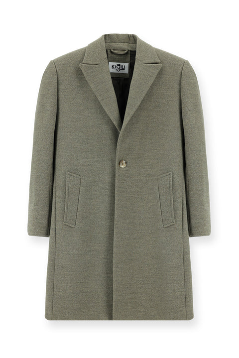 Koyu Vizon Sivri Yaka Oversize Ekstra Rahat Kesim Cepli Düğmeli Klasik Palto