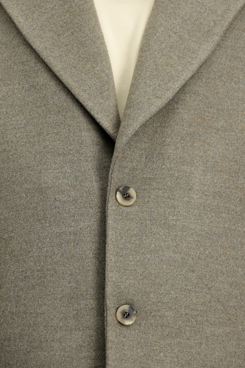 Koyu Vizon Sivri Yaka Oversize Ekstra Rahat Kesim Cepli Düğmeli Klasik Palto
