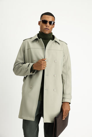  Açık Vizon Techno-Line Kruvaze Pardösü & Trençkot