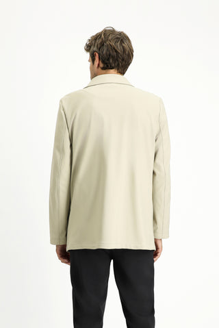  Açık Bej Techno-Line Likralı Pardösü & Trençkot