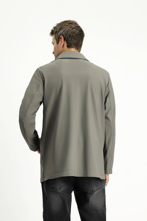 Dark Mink Techno-Line Lycra Overcoat & Trench Coat