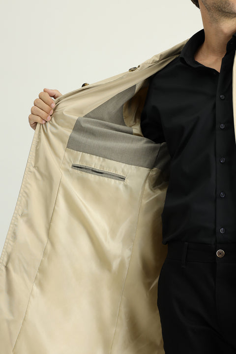 Açık Bej Klasik Pardösü & Trençkot