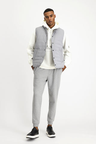  Orta Gri Slim Fit Dar Kesim Spor Kapitone Yelek