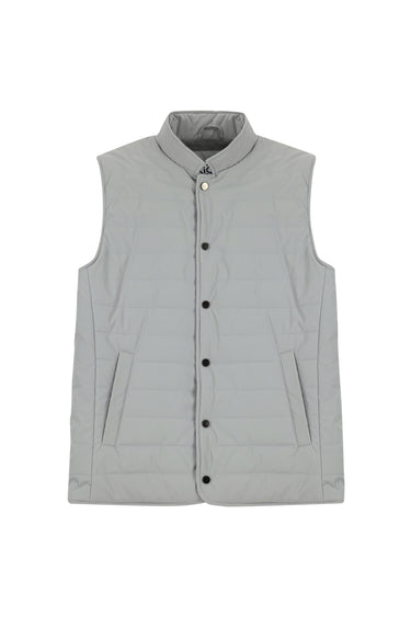 Orta Gri Slim Fit Dar Kesim Spor Kapitone Yelek