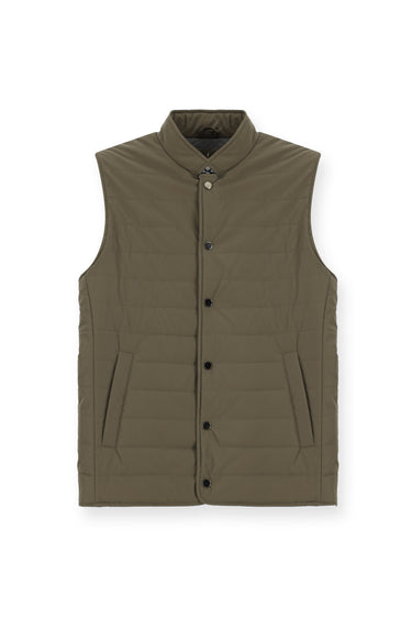 Koyu Kahve Slim Fit Dar Kesim Spor Kapitone Yelek