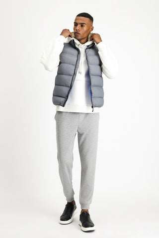  Orta Gri Kapitone Çantalı Spor Şişme Yelek