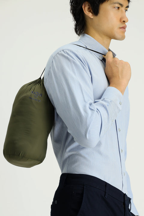 Koyu Lacivert Kapitone Çantalı Spor Şişme Yelek