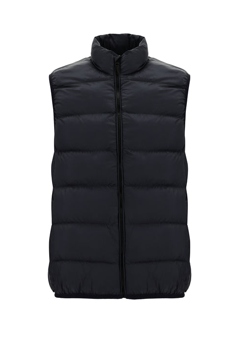 Koyu Lacivert Kapitone Çantalı Spor Şişme Yelek