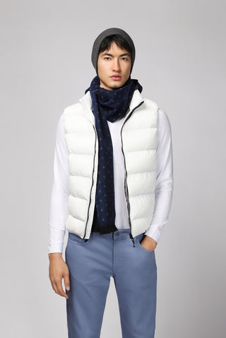  Kırık Beyaz Kapitone Çantalı Spor Şişme Yelek