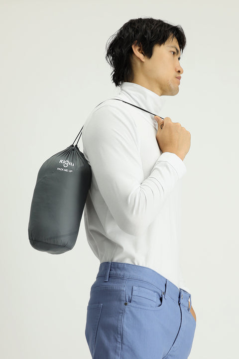 Kırık Beyaz Kapitone Çantalı Spor Şişme Yelek