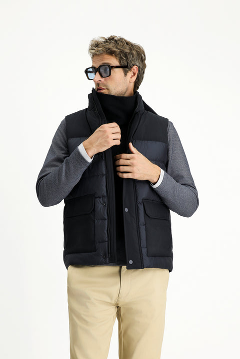 Koyu Lacivert Spor Şişme Yelek