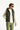 Orta Haki Slim Fit Dar Kesim Kapüşonlu Spor Yelek
