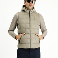 Orta Vizon Slim Fit Dar Kesim Kapüşonlu Spor Yelek