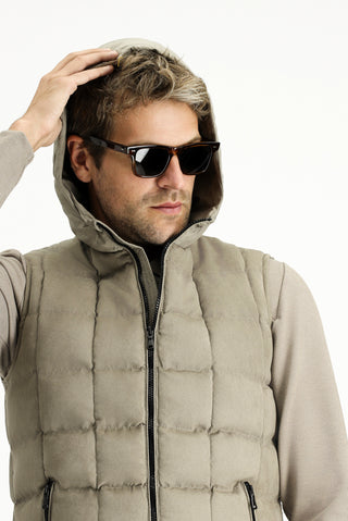  Orta Vizon Slim Fit Dar Kesim Kapüşonlu Spor Yelek