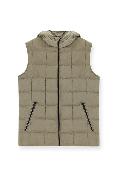 Orta Vizon Slim Fit Dar Kesim Kapüşonlu Spor Yelek