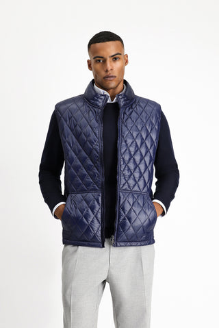  Koyu Lacivert Kapitone Spor Yelek