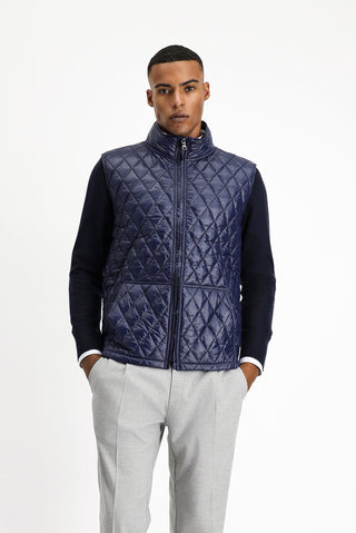  Koyu Lacivert Kapitone Spor Yelek