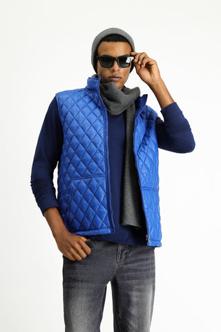  Mavi Kapitone Spor Yelek