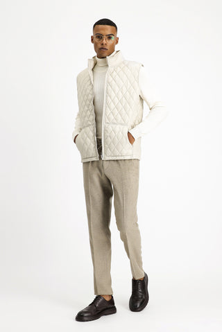  Açık Bej Kapitone Spor Yelek