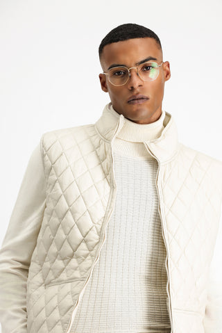  Açık Bej Kapitone Spor Yelek