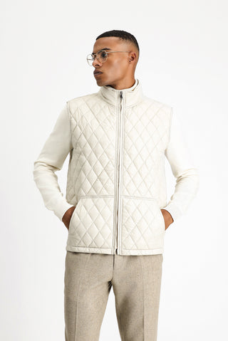  Açık Bej Kapitone Spor Yelek