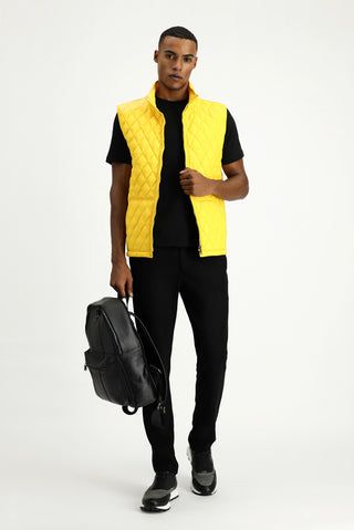  Sarı Kapitone Spor Yelek