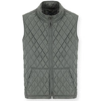 Koyu Antrasit Dik Yaka Cepli Fermuarlı Kapitone Spor Yelek