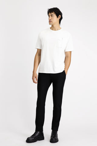  Beyaz Bisiklet Yaka Oversize Pamuk Ti?ört-Ki??l?