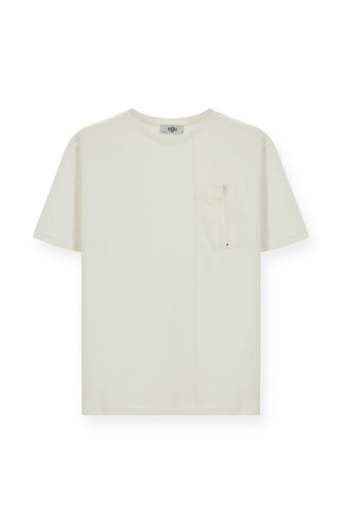 Beyaz Bisiklet Yaka Oversize Pamuk Tişört