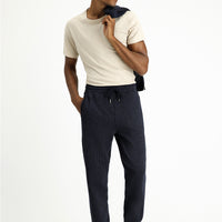 Koyu Lacivert Regular Fit Çizgili Sweatpant / Eşofman Altı