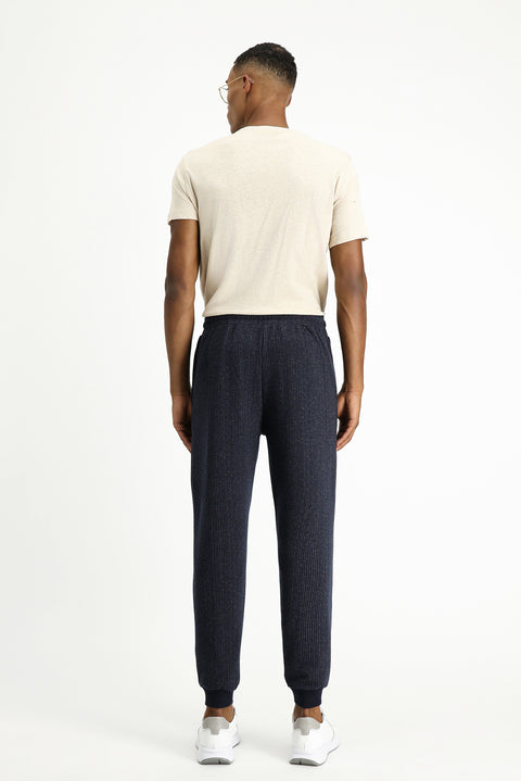 Koyu Lacivert Regular Fit Çizgili Sweatpant / Eşofman Altı