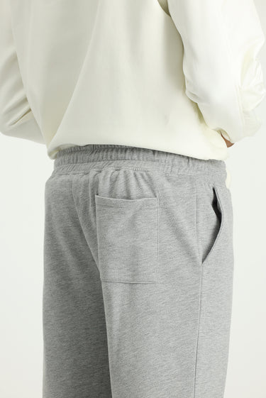 Orta Gri Melanj Pamuk Sweatpant / Eşofman Altı