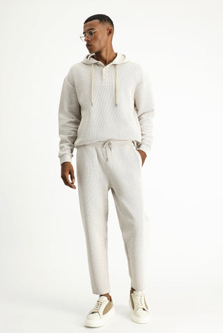  Açık Bej Desenli Pamuklu Sweatpant / Eşofman Altı