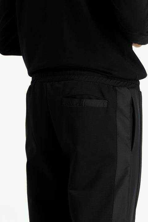 Black Cotton Cargo Pocket Sweatshirt/Sweatpants