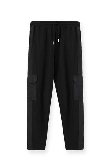 Siyah Pamuklu Kargo Cepli Sweatpant / Eşofman Altı