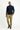 Koyu Lacivert Polo Yaka Regular Fit Pamuk Sweatshirt