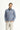  İndigo Yarım Balıkçı Yaka Regular Fit Çizgili Fermuarlı Sweatshirt