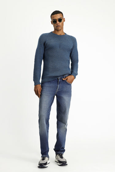  İndigo Bisiklet Yaka Regular Fit Triko Kazak