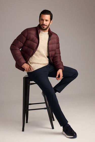  Açık Bej Bisiklet Yaka Regular Fit Dikişsiz Desenli Triko Kazak