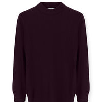 Mürdüm Yarım Balıkçı Yaka Slim Fit Dar Kesim Desenli Pamuklu Triko Kazak