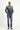  İndigo Bisiklet Yaka Slim Fit Dar Kesim Desenli Pamuklu Triko Kazak