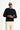 Koyu Lacivert Bisiklet Yaka Slim Fit Dar Kesim Desenli Pamuklu Triko Kazak