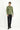 Orta Haki Bisiklet Yaka Slim Fit Dar Kesim Desenli Pamuklu Triko Kazak